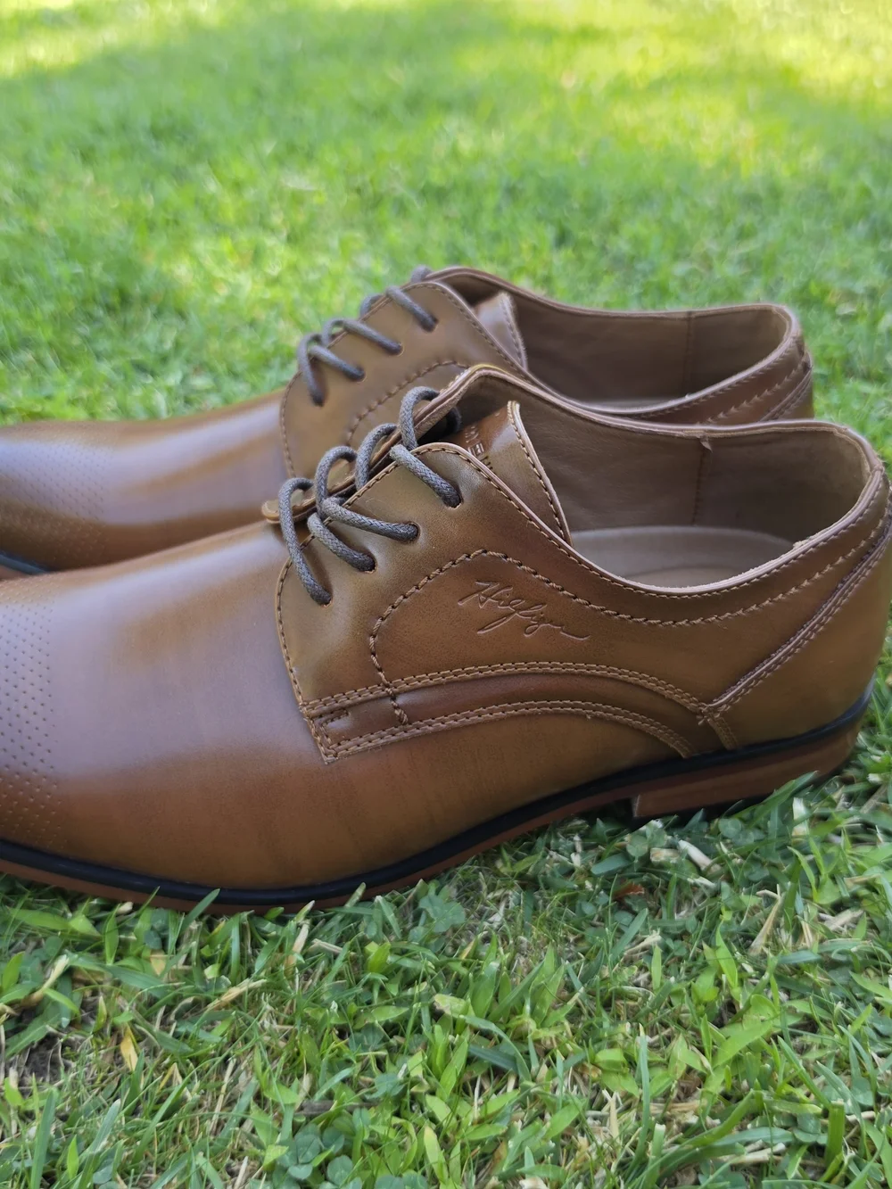 Tommy Hilfiger Brown Leather Derby Shoes